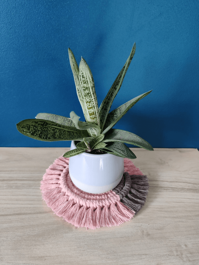 Sous-verre - Bicolore - Rose et gris