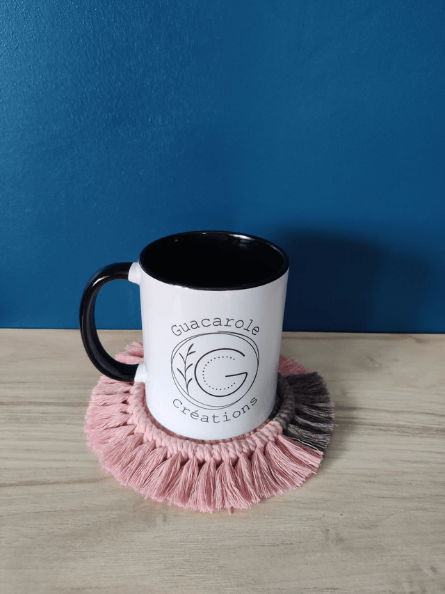 Sous-verre - Bicolore - Rose et gris