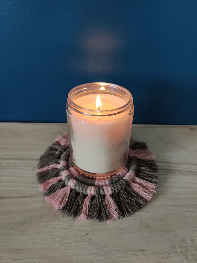 Sous-verre - Bicolore - Rose et beige