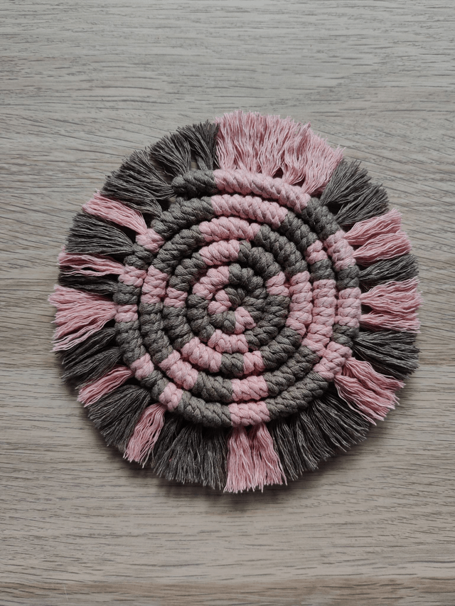 Sous-verre - Bicolore - Rose et beige