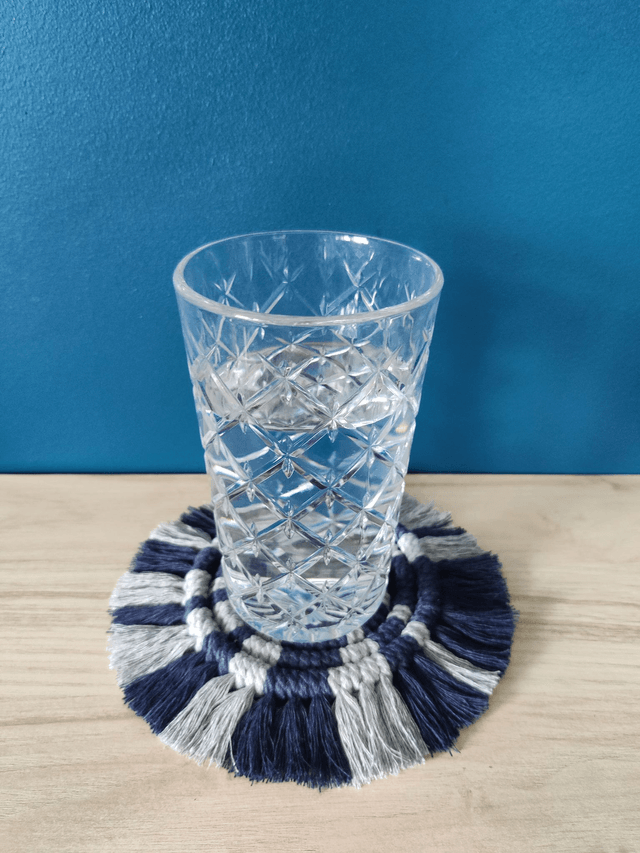 Sous-verre - Bicolore - Bleu et gris