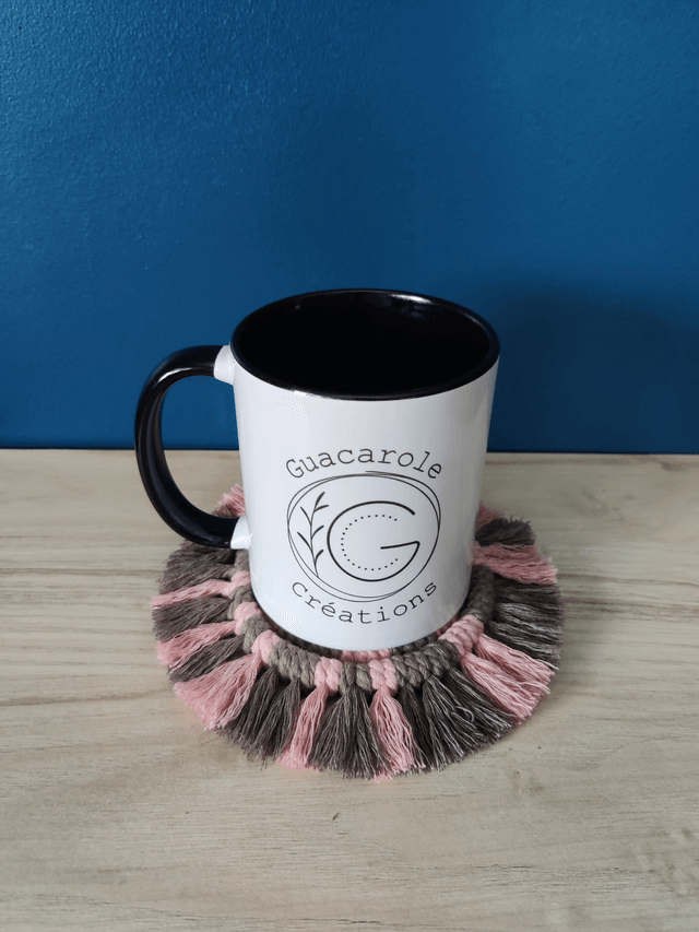 Sous-verre - Bicolore - Rose et beige