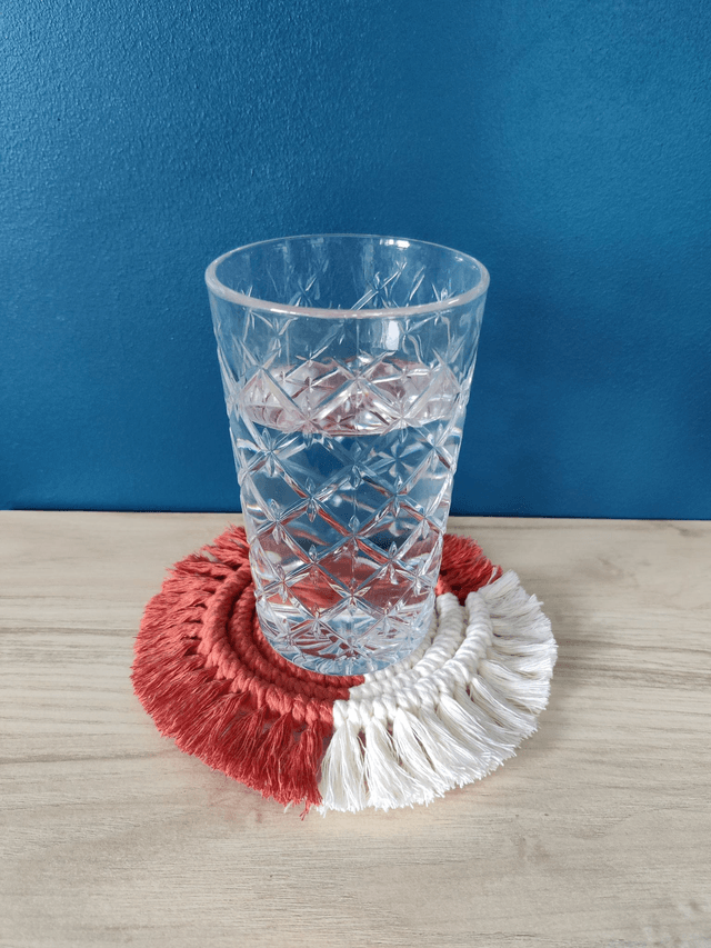 Sous-verre - Bicolore - Rouille et écru