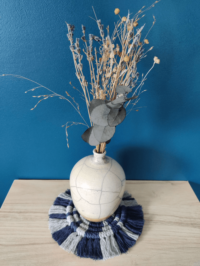 Sous-verre - Bicolore - Bleu et gris
