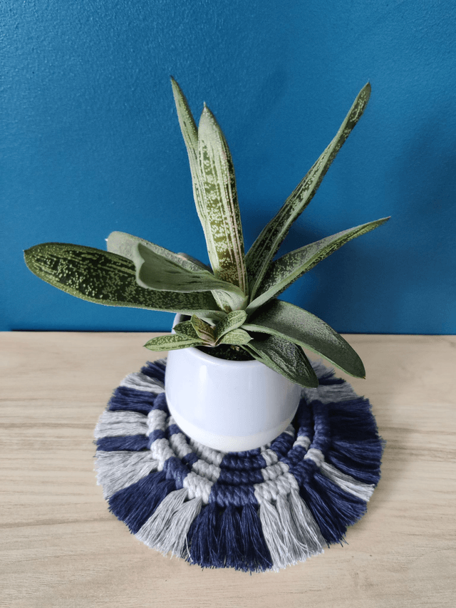 Sous-verre - Bicolore - Bleu et gris