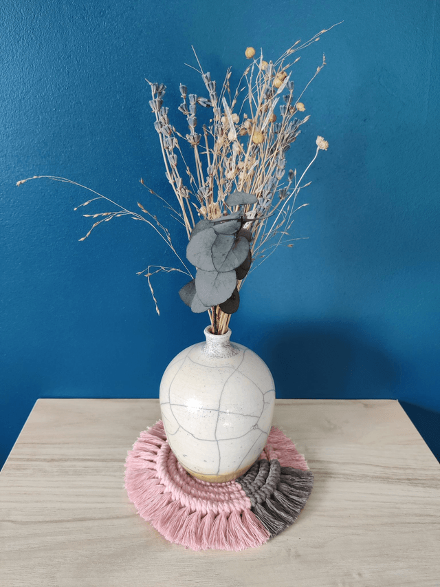Sous-verre - Bicolore - Rose et gris