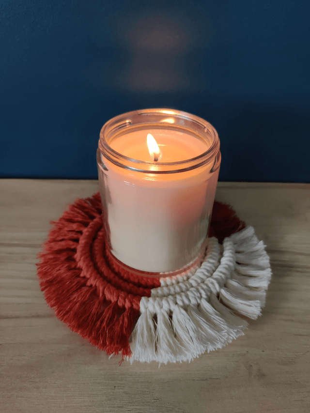 Sous-verre - Bicolore - Rouille et écru