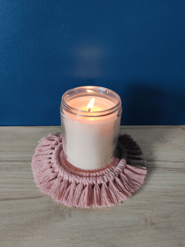 Sous-verre - Bicolore - Rose et gris