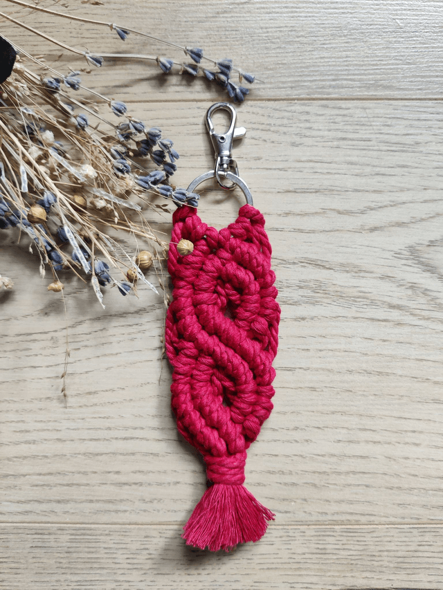 Porte-clés - Serpent - Framboise