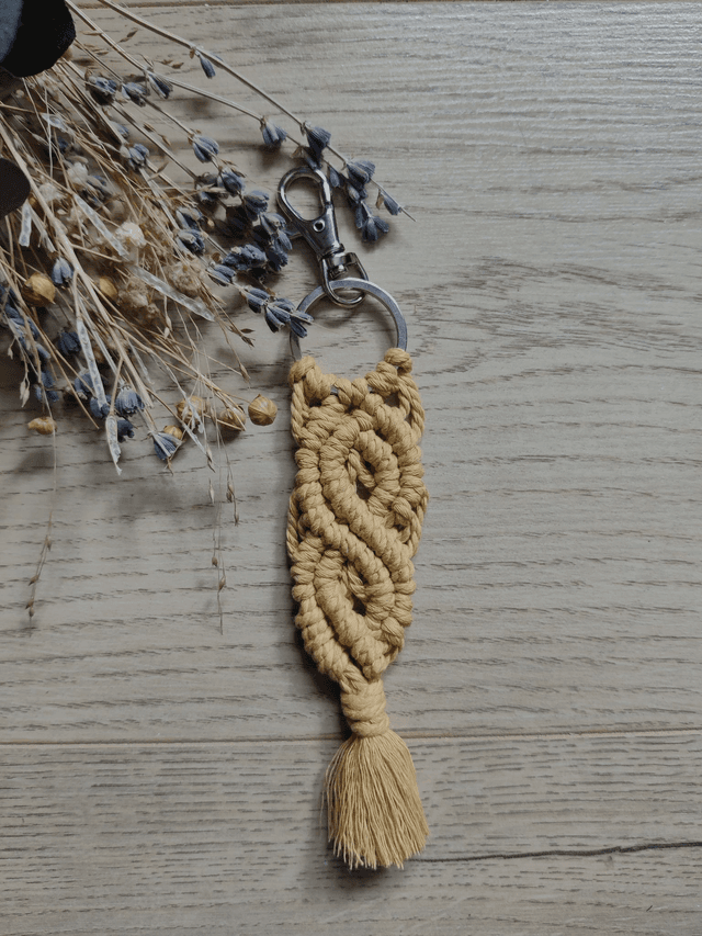 Porte-clé - Petit serpent - Moutarde
