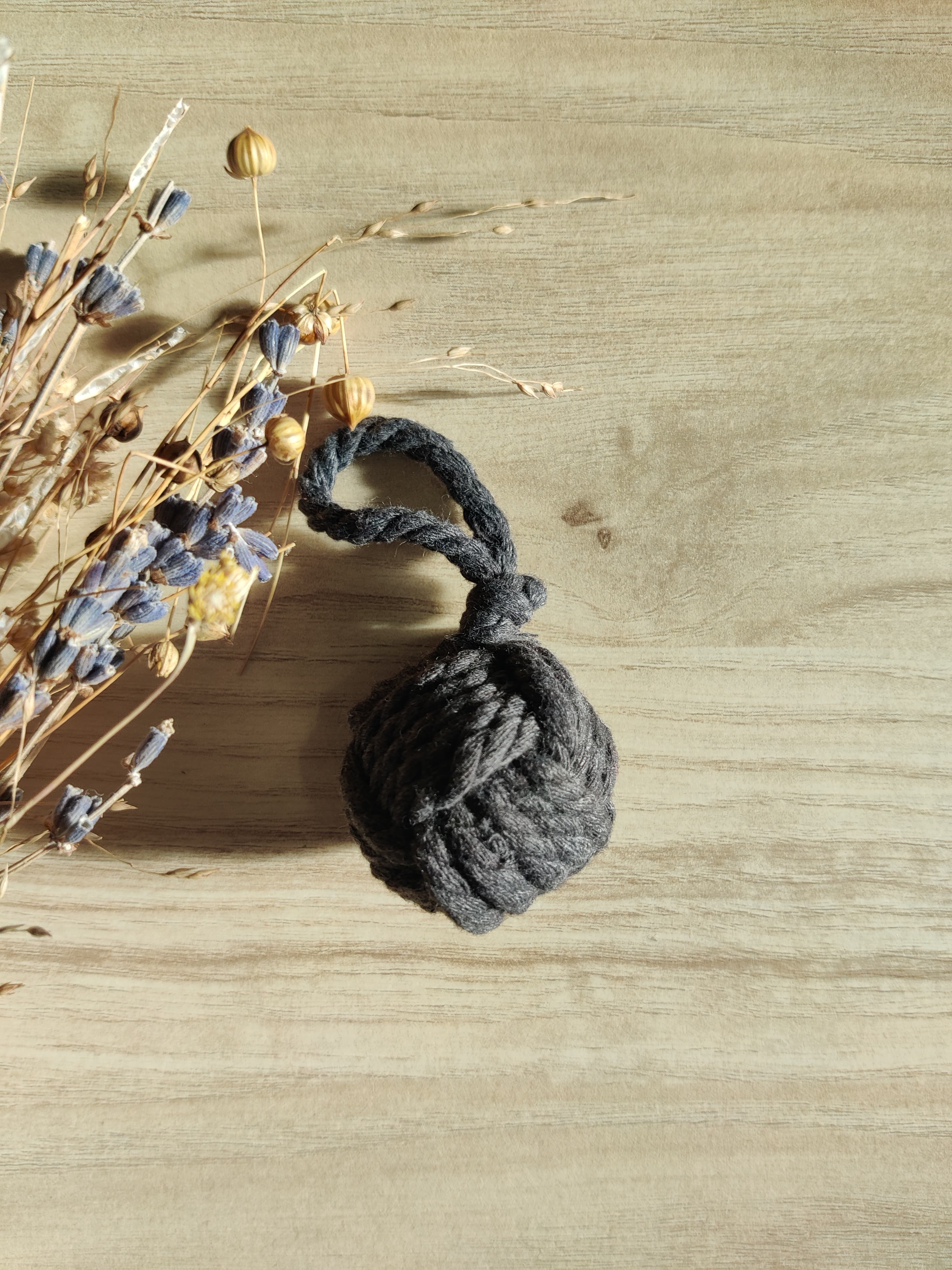 Porte-clés - Pomme de touline - bleu